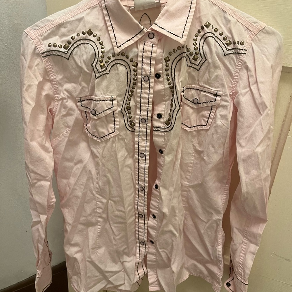Ariat Pink Western Studded Shirt
